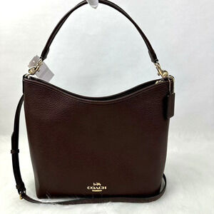 Coach Laurel Large Shoulder Bag Crossbody In Leather/Gold/Maple CY684 NWT